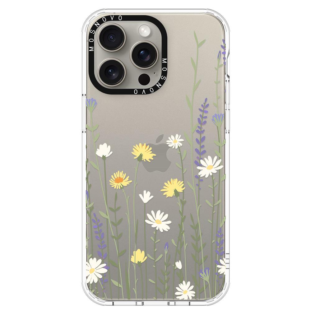 Wild Meadow Floral Phone Case - iPhone 15 Pro Max Case - MOSNOVO