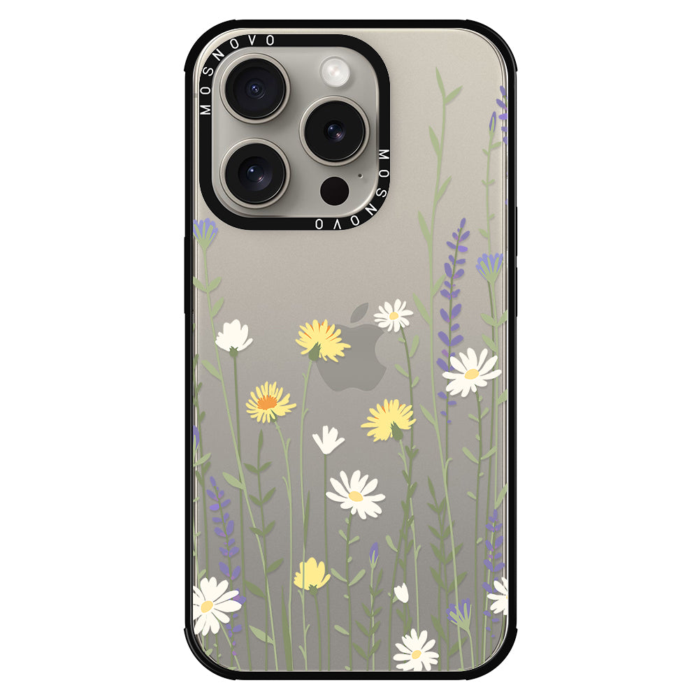 Wild Meadow Floral Phone Case - iPhone 15 Pro Case - MOSNOVO