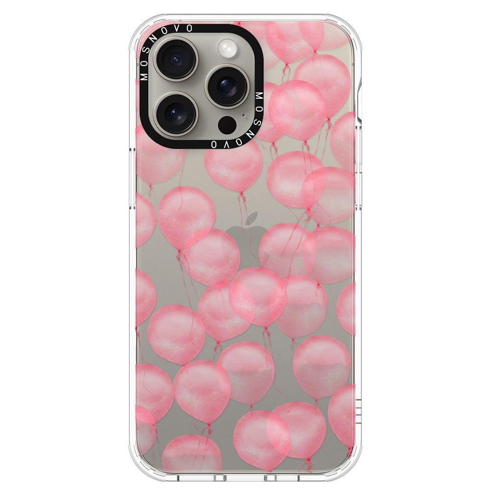 Pink Ballons Phone Case - iPhone 15 Pro Max Case - MOSNOVO