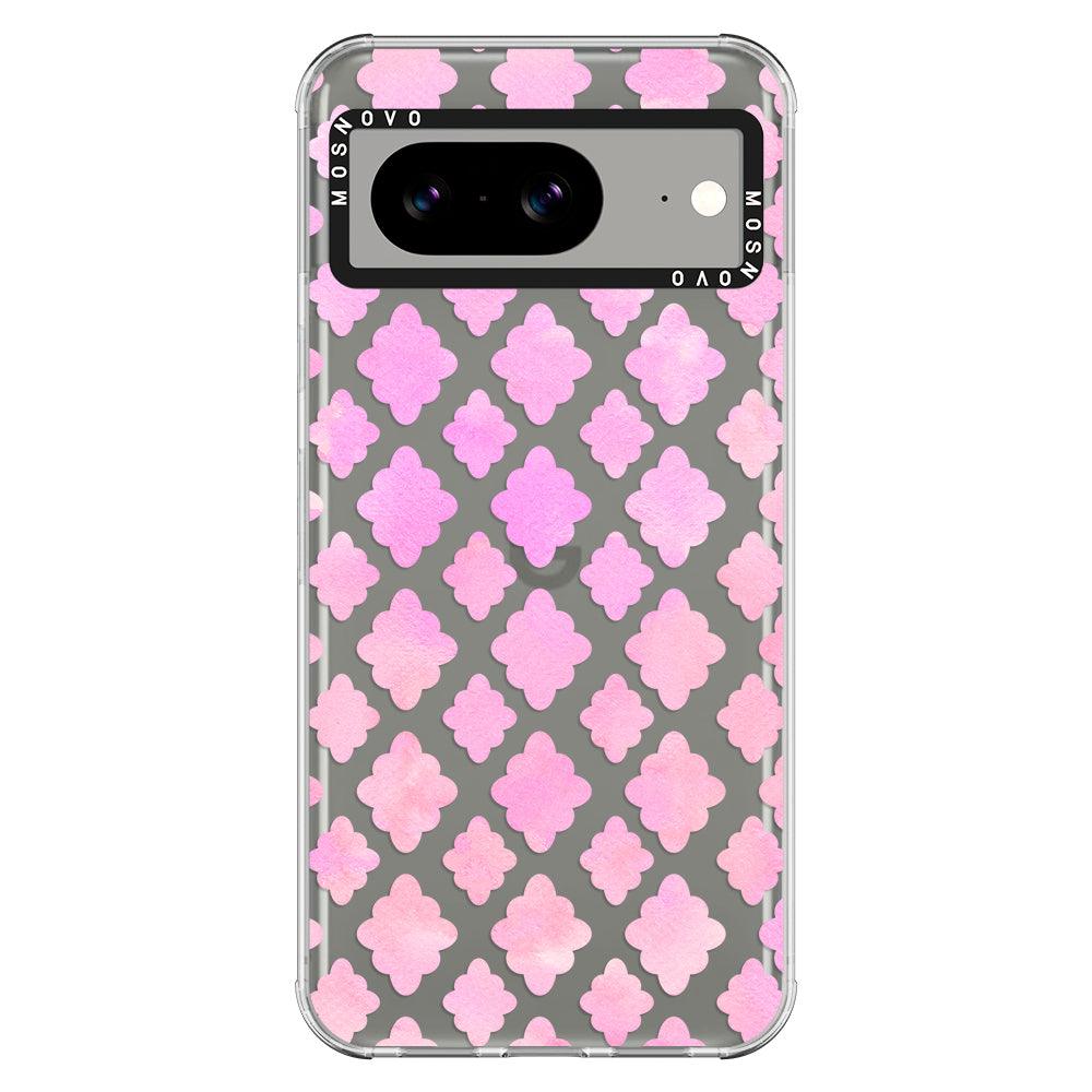 Pink Flower Diamond Phone Case - Google Pixel 8 Case - MOSNOVO