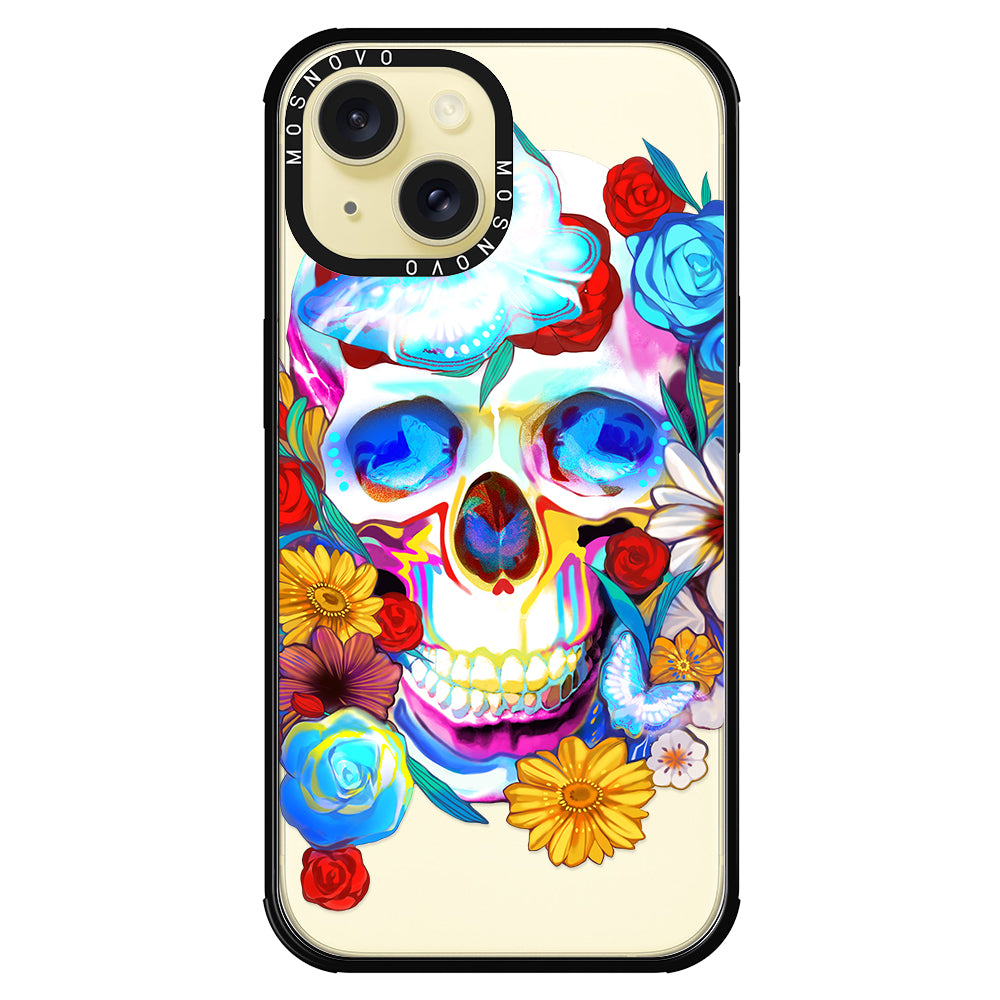 Neon Skull Phone Case - iPhone 15 Case - MOSNOVO