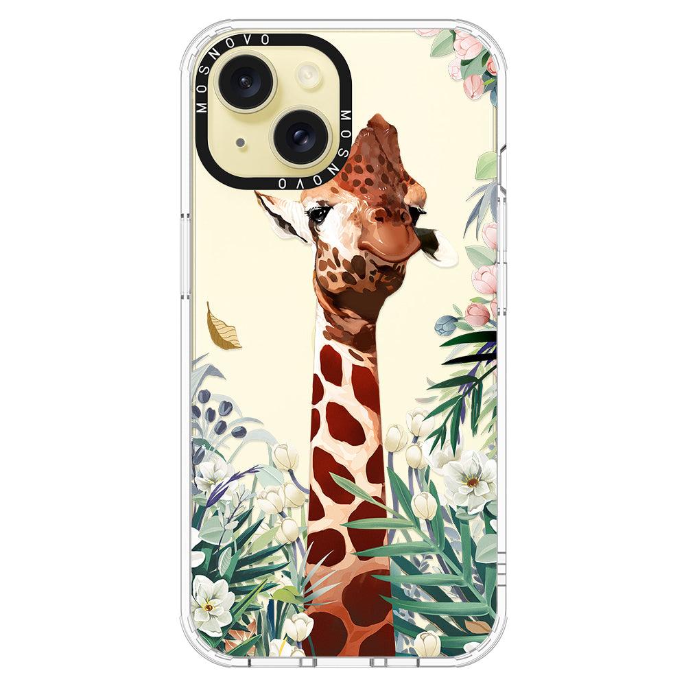 Giraffe In The Garden Phone Case - iPhone 15 Plus Case - MOSNOVO