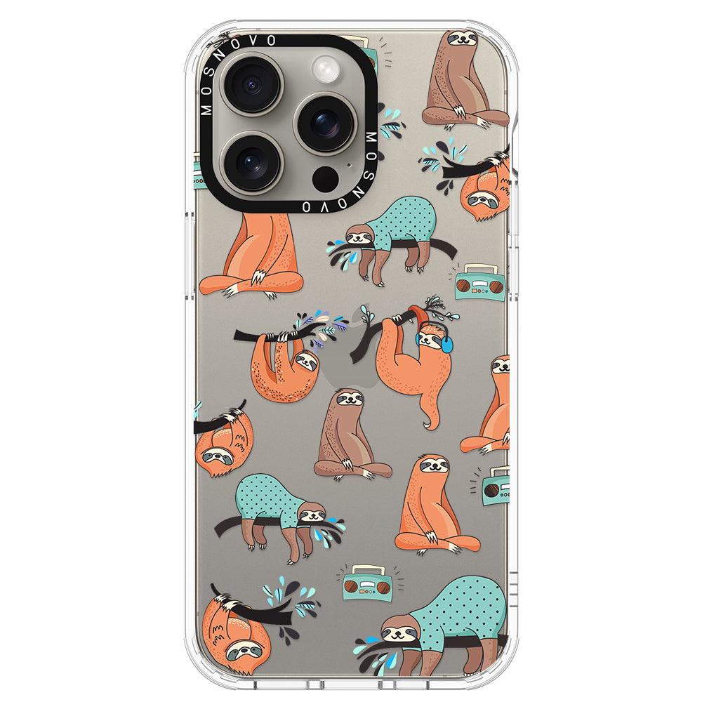 Musical Sloth Phone Case - iPhone 15 Pro Max Case - MOSNOVO