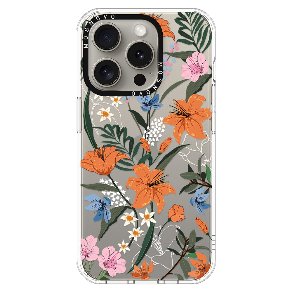 Lily Garden Phone Case - iPhone 15 Pro Case - MOSNOVO