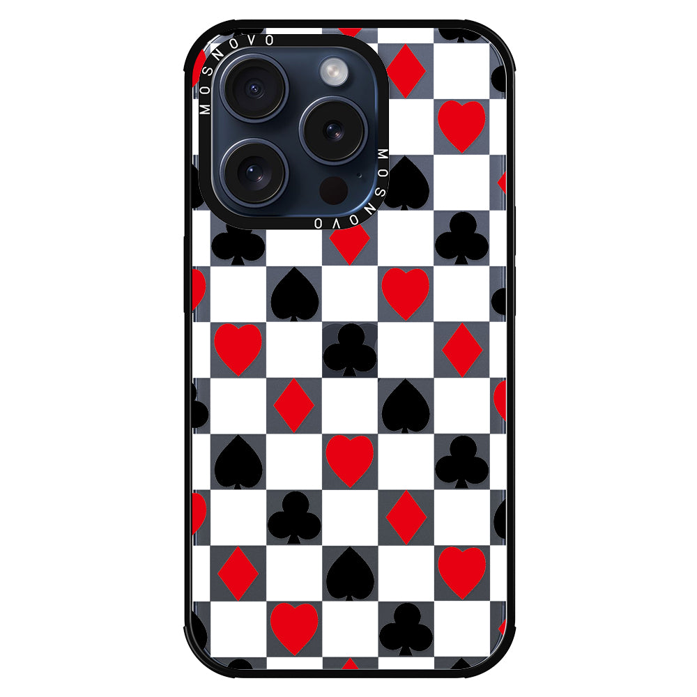 Checker Poker Phone Case - iPhone 15 Pro Case - MOSNOVO