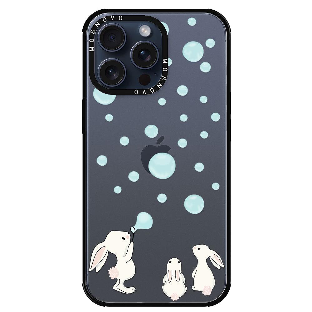 Bunny Blow Bubble Phone Case - iPhone 15 Pro Max Case - MOSNOVO