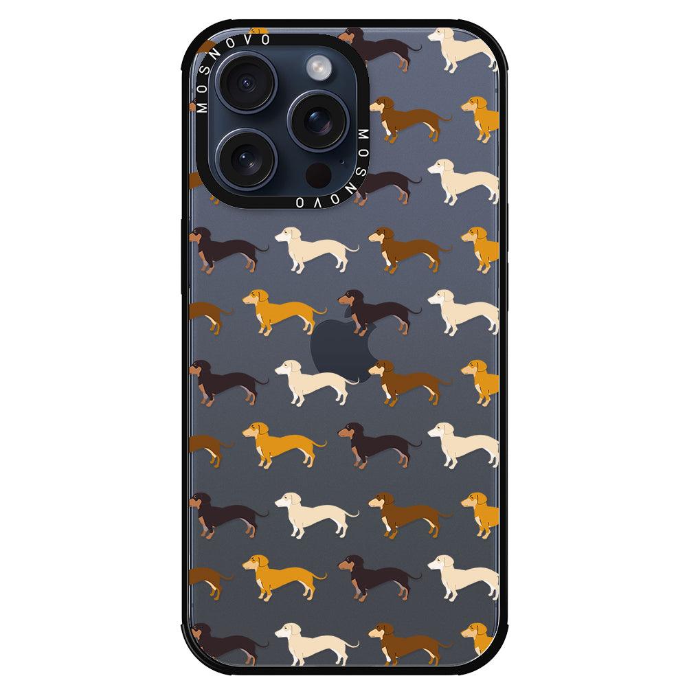 Cute Dachshund Phone Case - iPhone 15 Pro Max Case - MOSNOVO