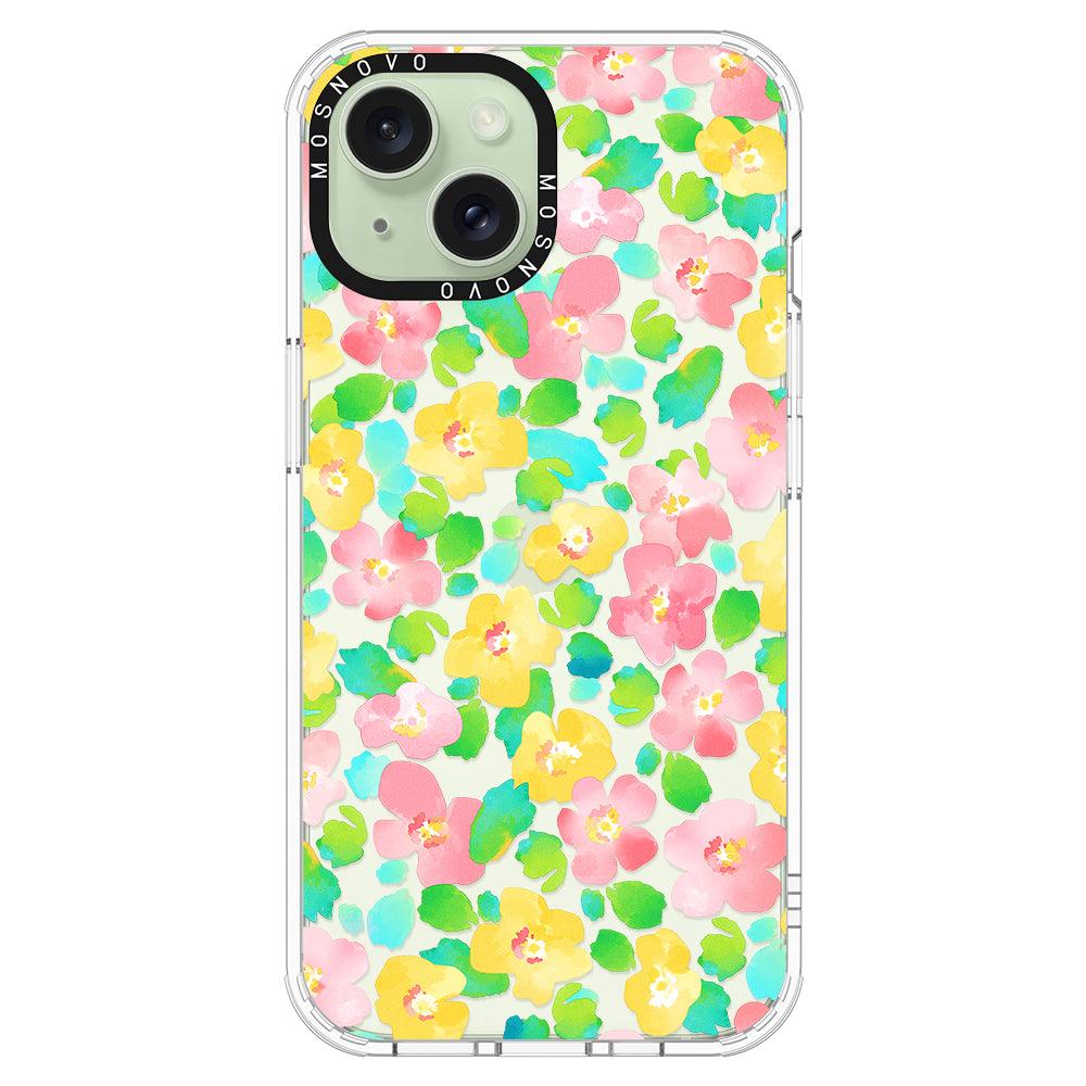 Floral Print Phone Case - iPhone 15 Case - MOSNOVO