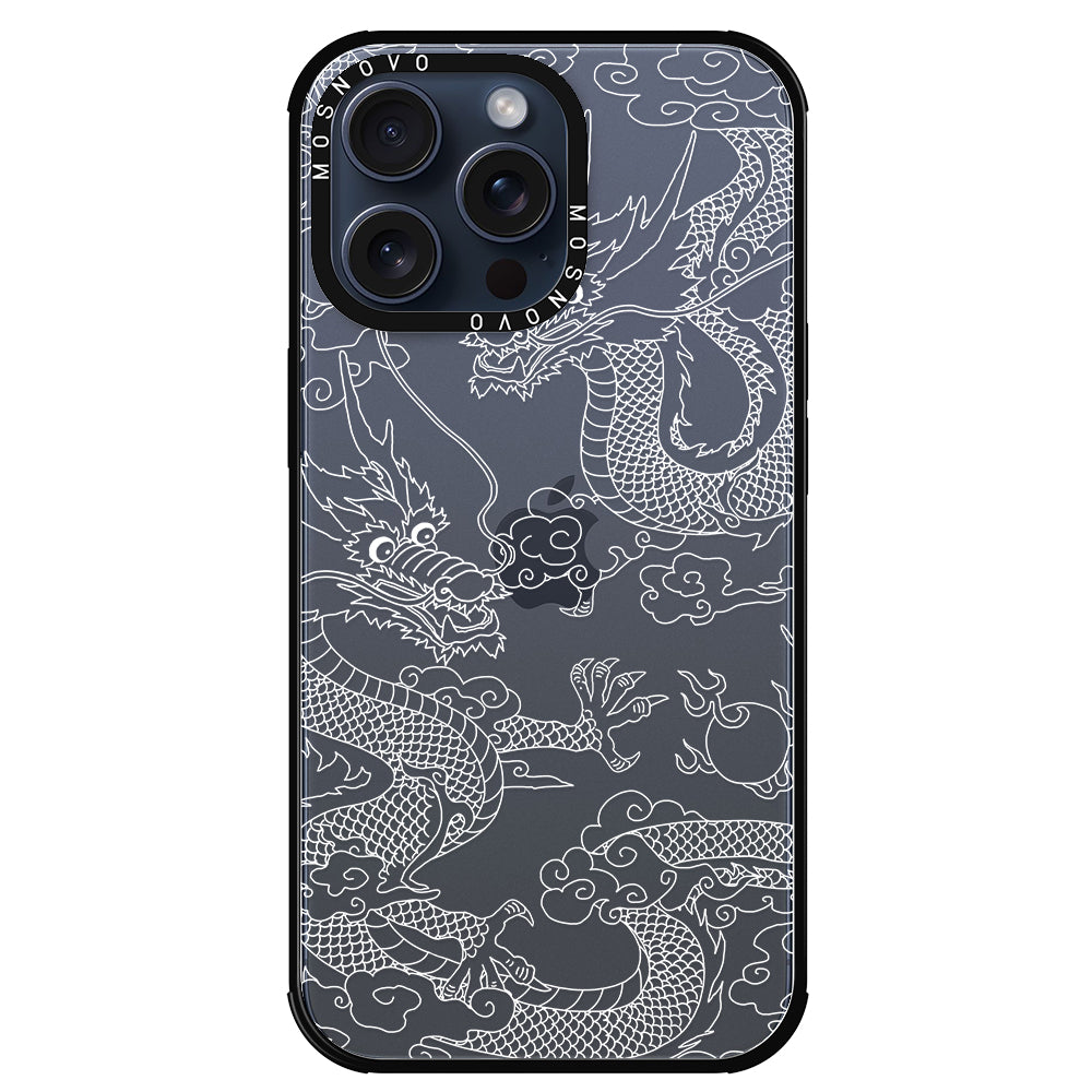 White Dragon Phone Case - iPhone 15 Pro Max Case - MOSNOVO