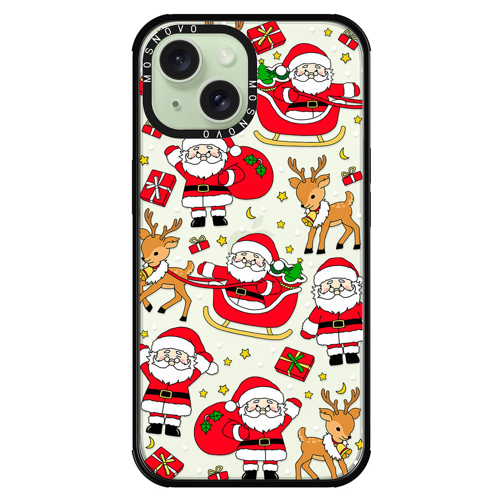 Cute Santa Claus Deer Phone Case - iPhone 15 Plus Case - MOSNOVO