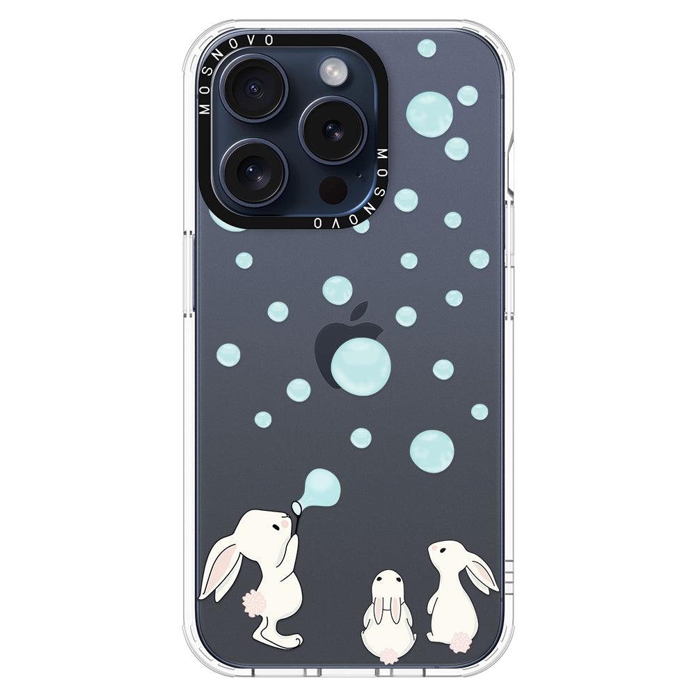 Bunny Blow Bubble Phone Case - iPhone 15 Pro Case - MOSNOVO