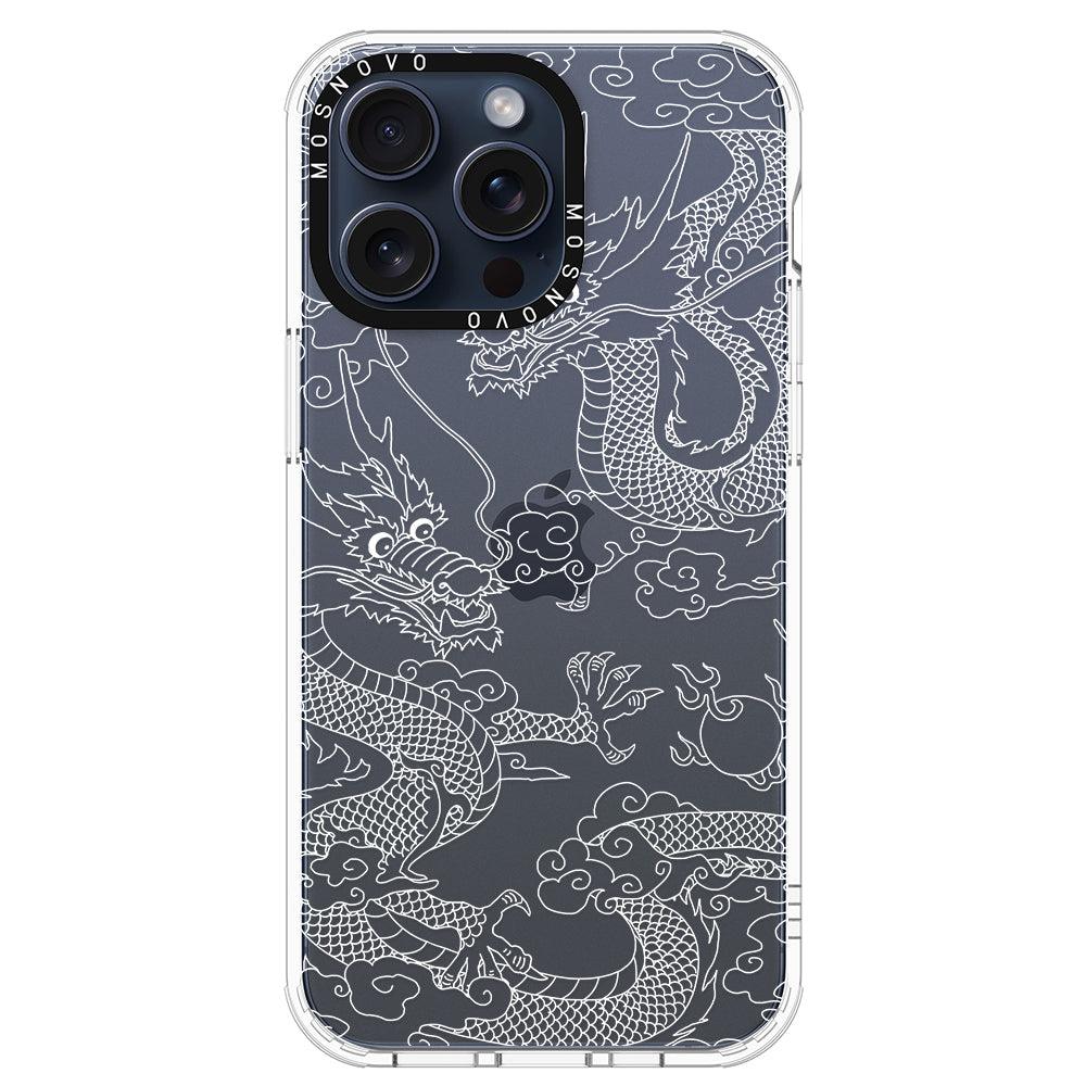 White Dragon Phone Case - iPhone 15 Pro Max Case - MOSNOVO