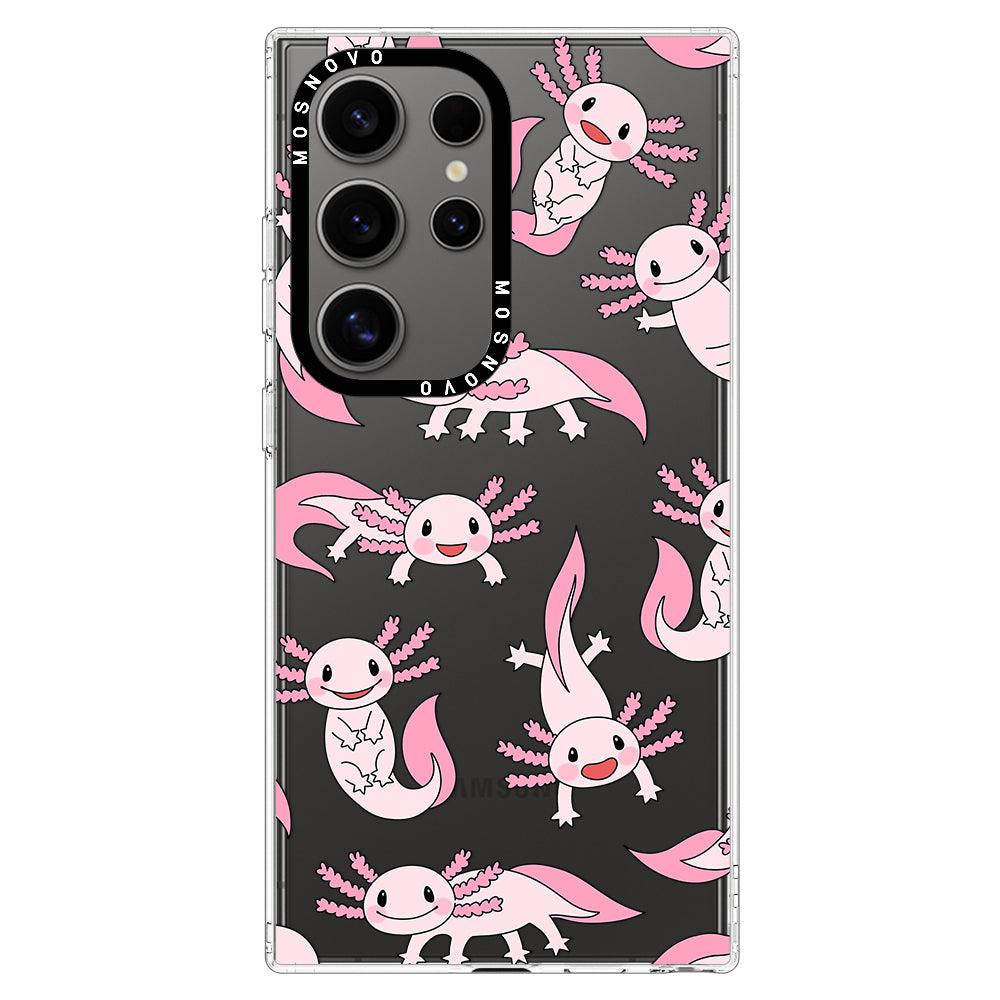 Pink Axolotl Phone Case - Samsung Galaxy S24 Ultra Case