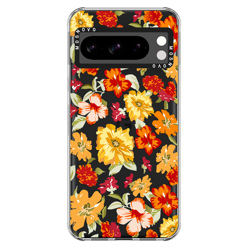 70s Boho Yellow Flower Phone Case - Google Pixel 8 Pro Case - MOSNOVO