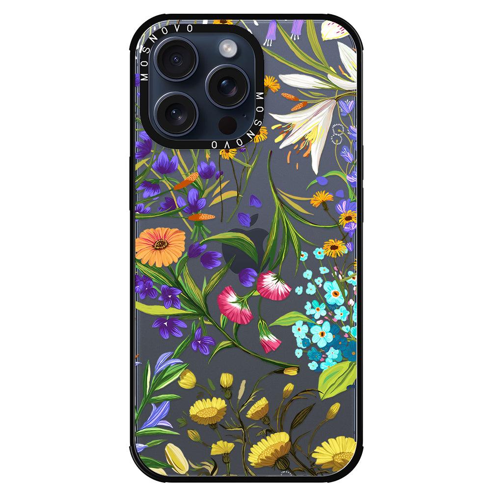 Summer Flower Holidays Phone Case - iPhone 15 Pro Max Case - MOSNOVO