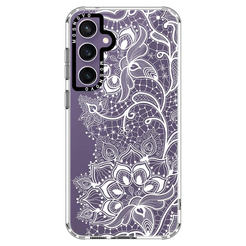 White Lotus Henna Phone Case - Samsung Galaxy S23 FE Case