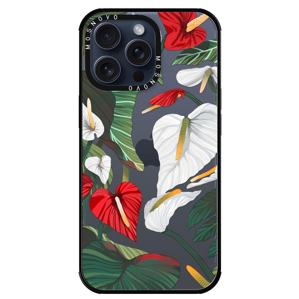 Anthurium Phone Case - iPhone 15 Pro Max Case - MOSNOVO