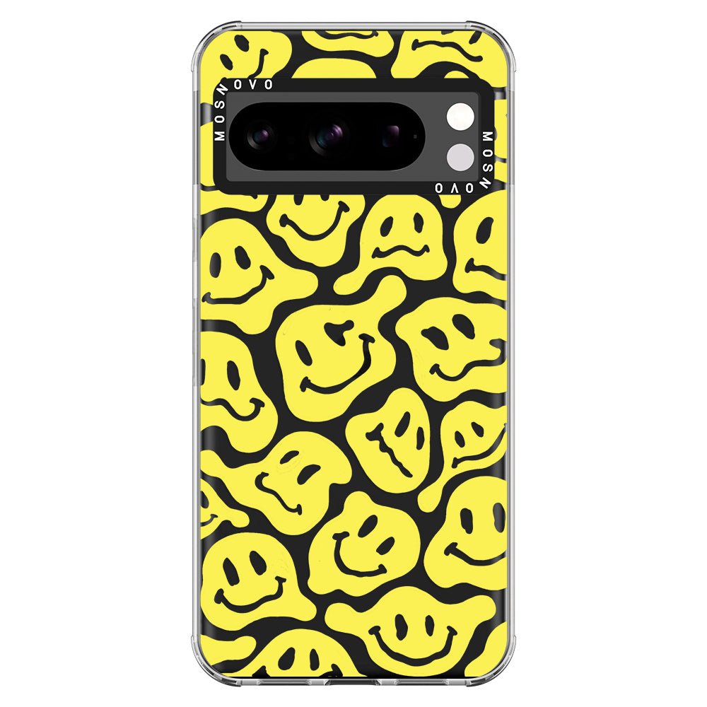Melted Yellow Smiles Face Phone Case - Google Pixel 8 Pro Case - MOSNOVO