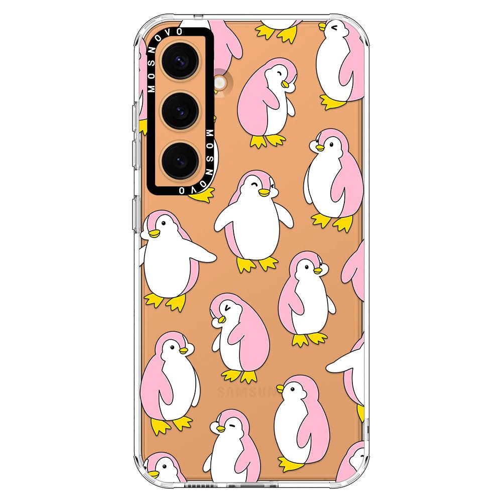 Pink Penguins Phone Case - Samsung Galaxy S24 Case