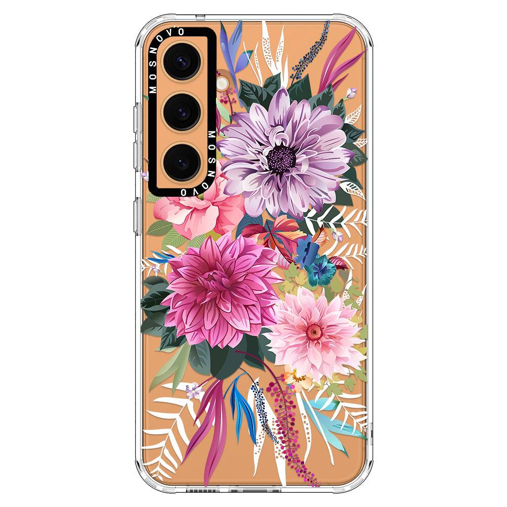 Dahlia Bloom Phone Case - Samsung Galaxy S24 Case - MOSNOVO