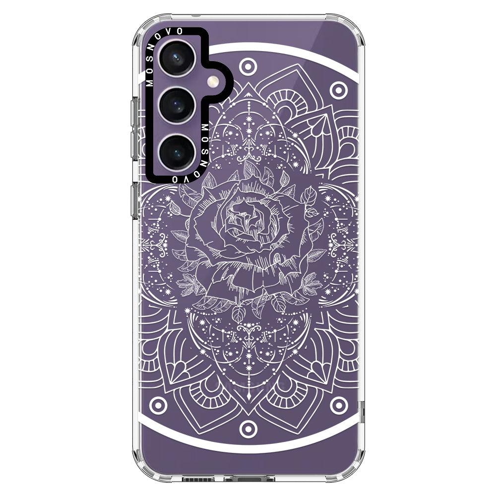 Rose Mandala Phone Case - Samsung Galaxy S23 FE Case