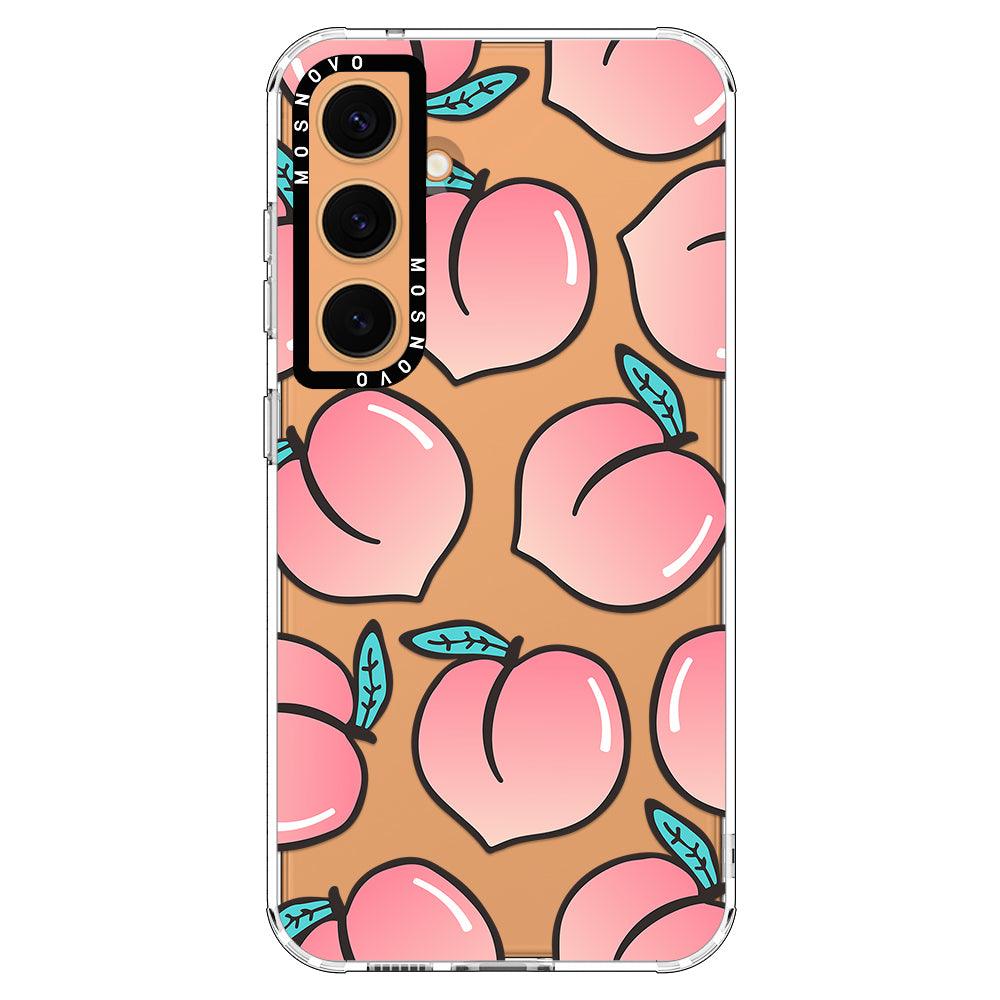 Cute Peach Phone Case - Samsung Galaxy S24 Case - MOSNOVO