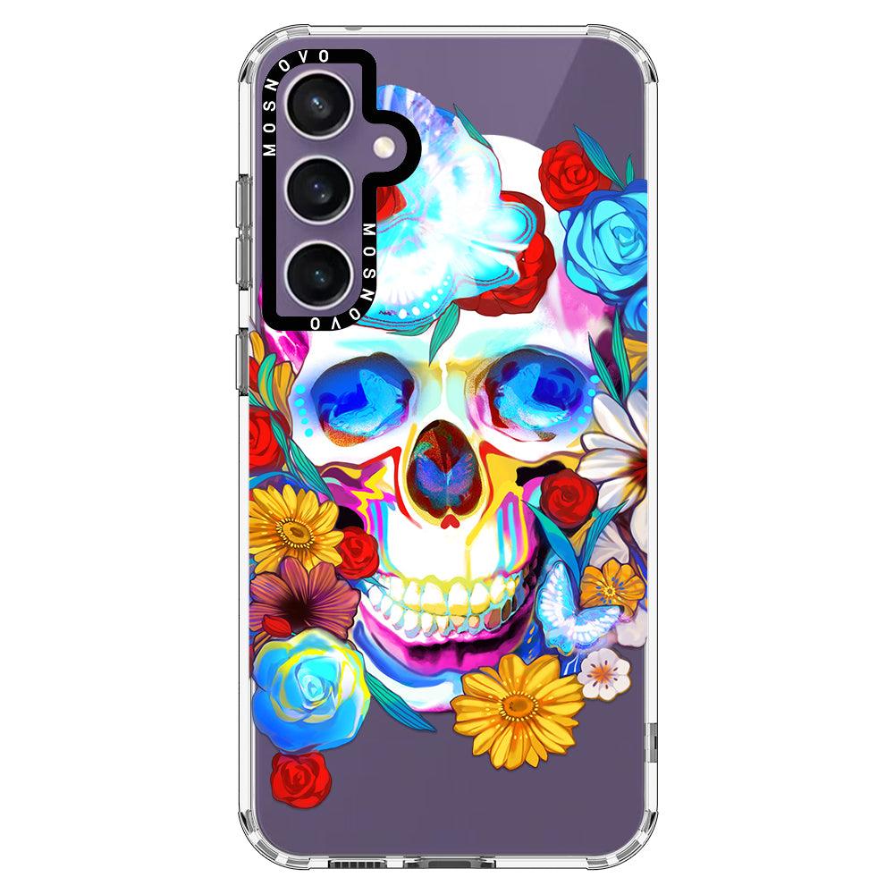 Sugar Flower Skull Phone Case - Samsung Galaxy S23 FE Case