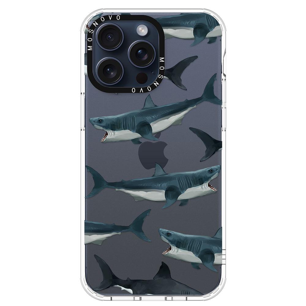 White Shark Phone Case - iPhone 15 Pro Max Case - MOSNOVO