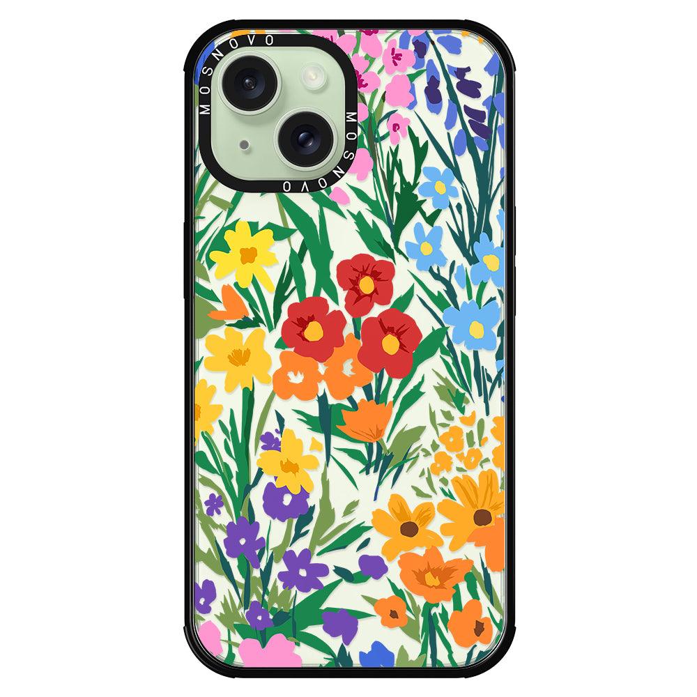 Spring Botanical Flower Floral Phone Case - iPhone 15 Plus Case - MOSNOVO