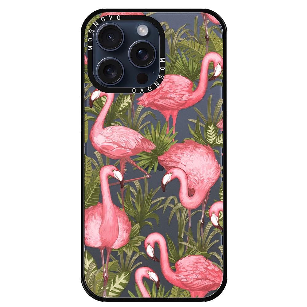 Jungle Flamingo Phone Case - iPhone 15 Pro Max Case - MOSNOVO