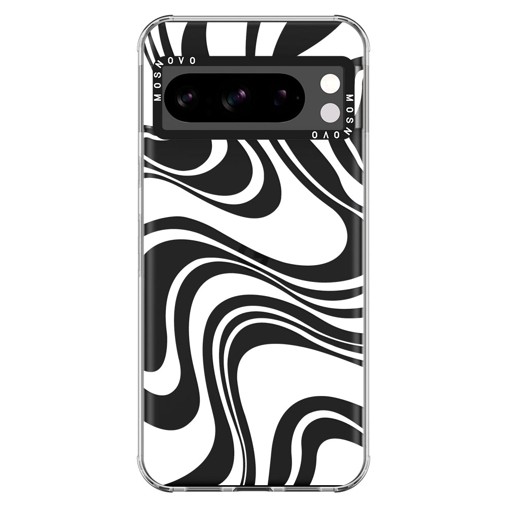 White Swirl Phone Case - Google Pixel 8 Pro Case - MOSNOVO