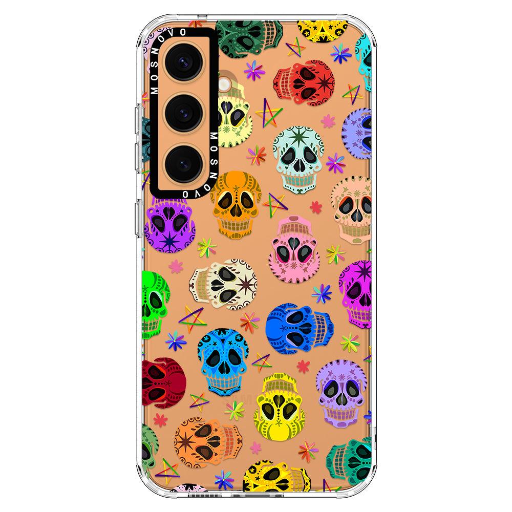 Sugar Skull Phone Case - Samsung Galaxy S24 Plus Case - MOSNOVO