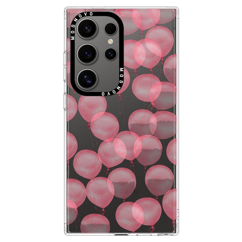 Pink Ballons Phone Case - Samsung Galaxy S24 Ultra Case - MOSNOVO