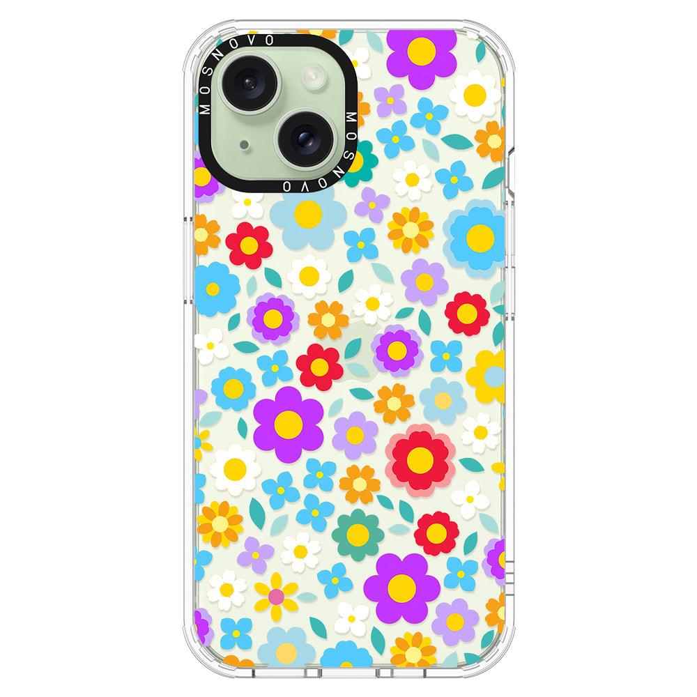 Retro Flower Phone Case - iPhone 15 Case - MOSNOVO