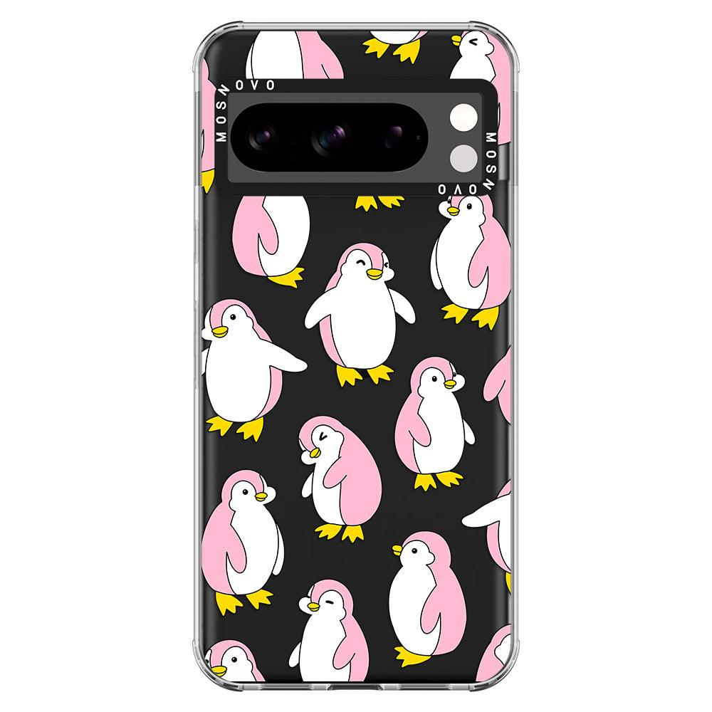 Pink Penguins Phone Case - Google Pixel 8 Pro Case - MOSNOVO