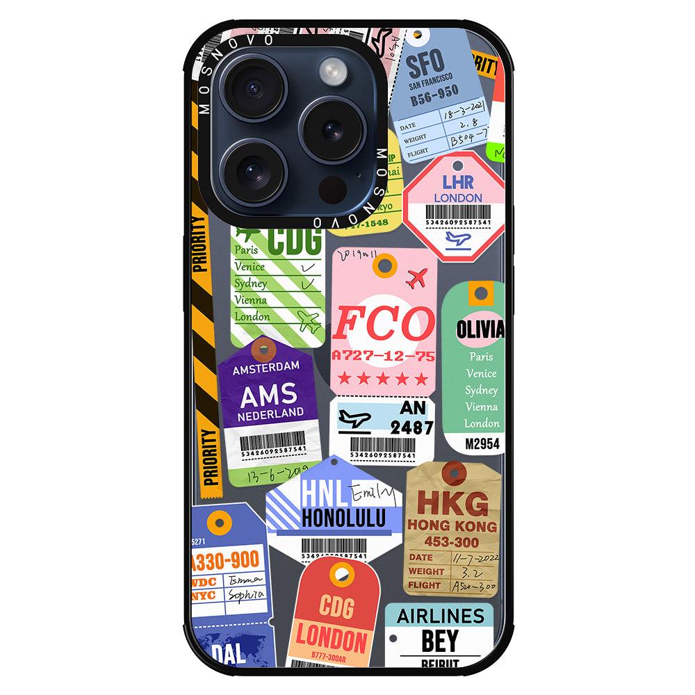 Ticket Label Phone Case - iPhone 15 Pro Case - MOSNOVO