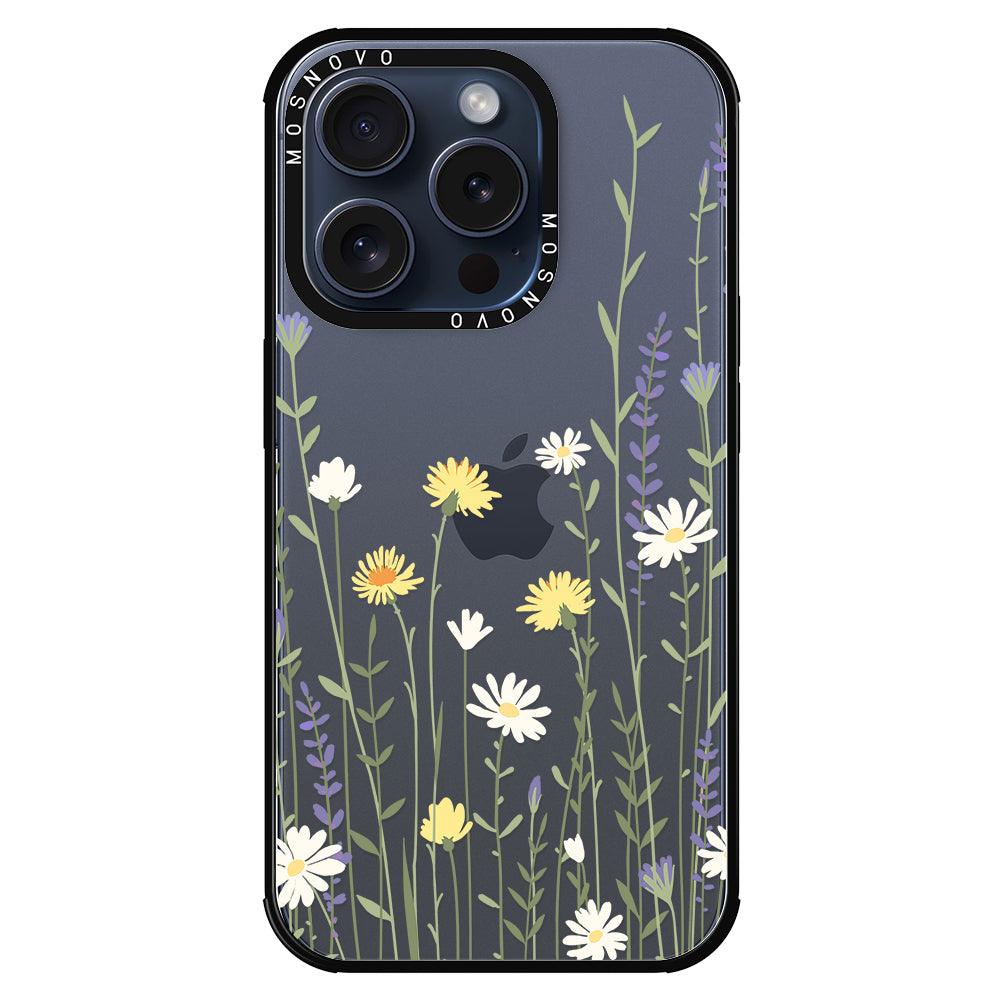 Wild Meadow Floral Phone Case - iPhone 15 Pro Case - MOSNOVO