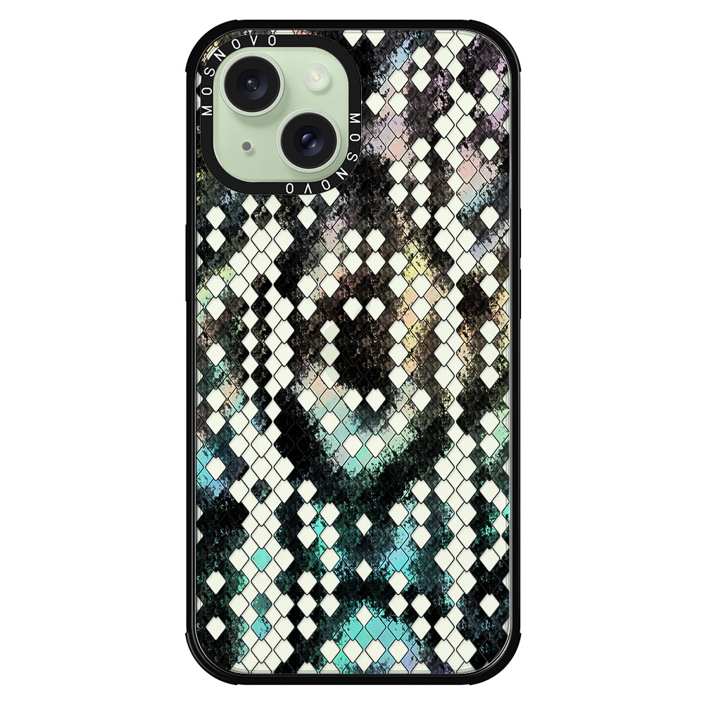 Rainbow Snake Print Phone Case - iPhone 15 Plus Case - MOSNOVO