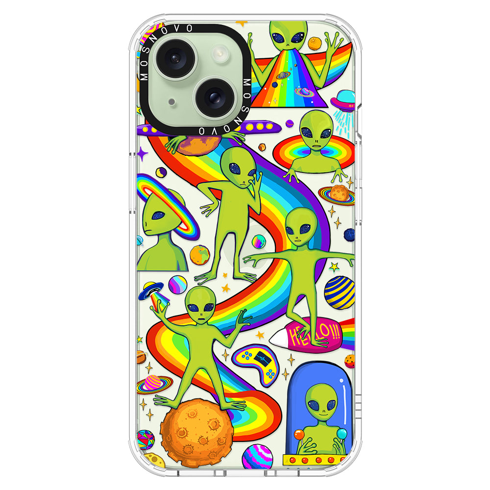 Funny Alien Phone Case - iPhone 15 Case - MOSNOVO