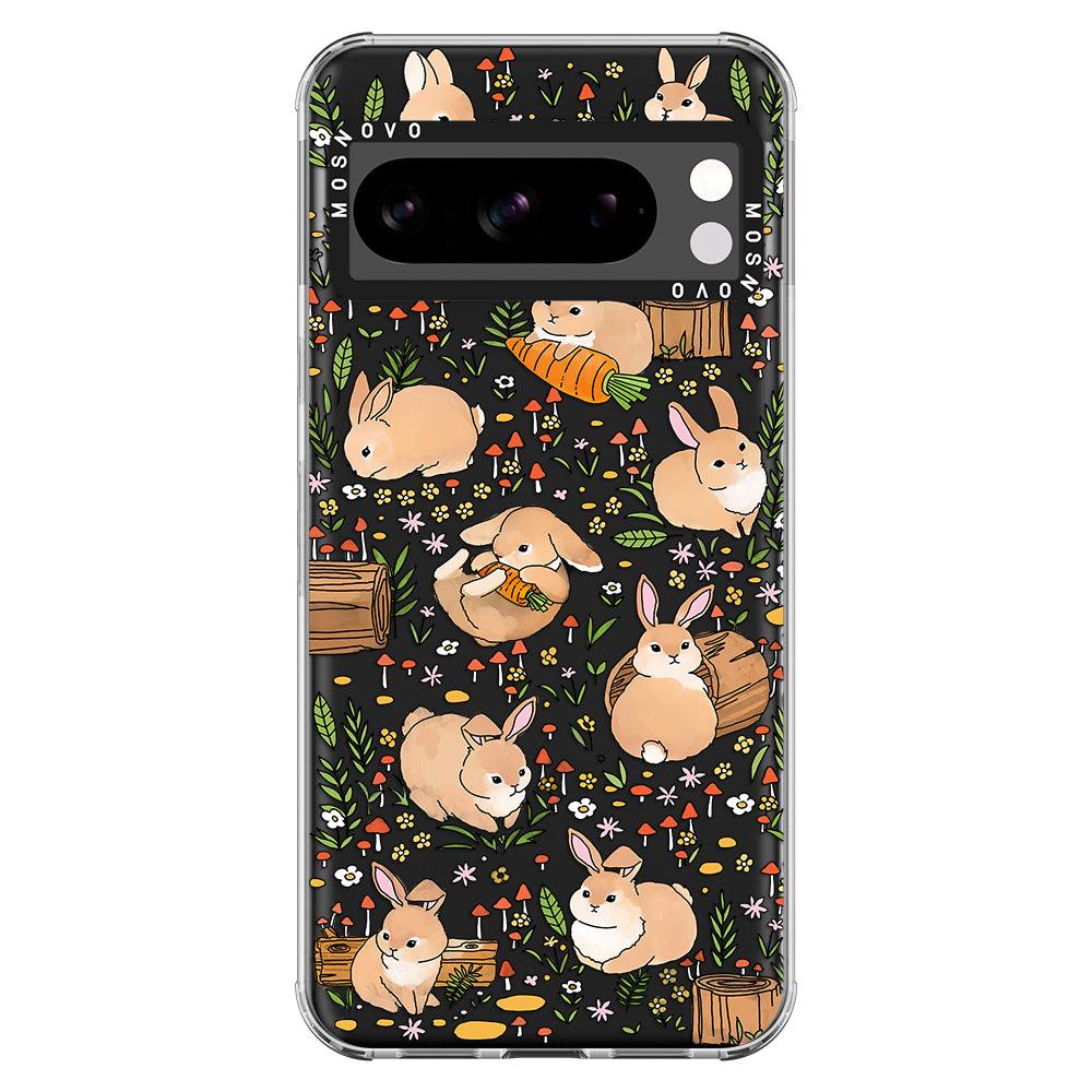 Cute Bunny Garden Phone Case - Google Pixel 8 Pro Case - MOSNOVO