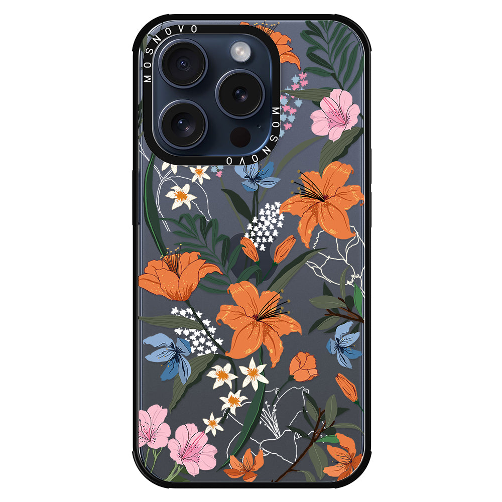 Lily Garden Phone Case - iPhone 15 Pro Case - MOSNOVO