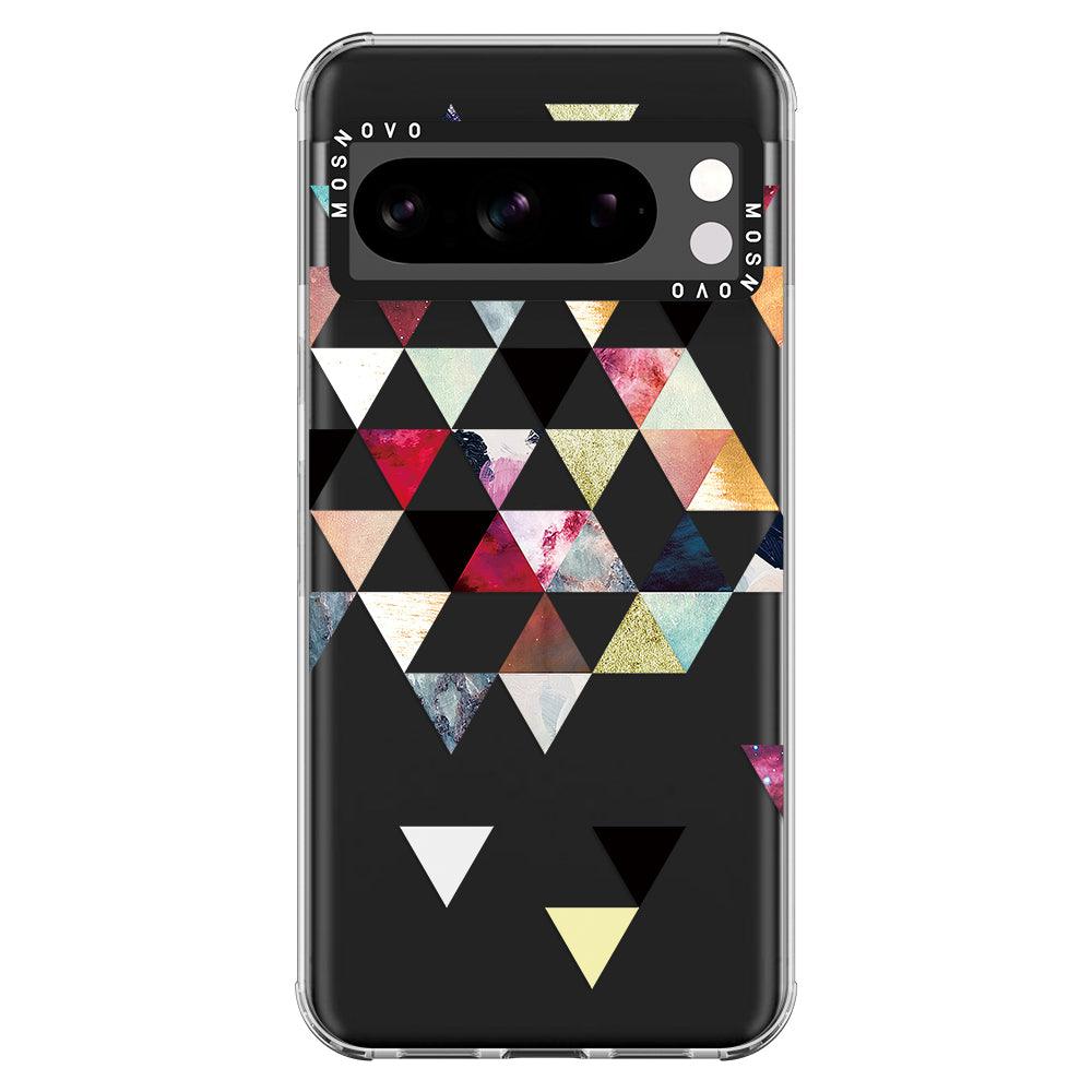 Triangles Stone Marble Phone Case - Google Pixel 8 Pro Case - MOSNOVO