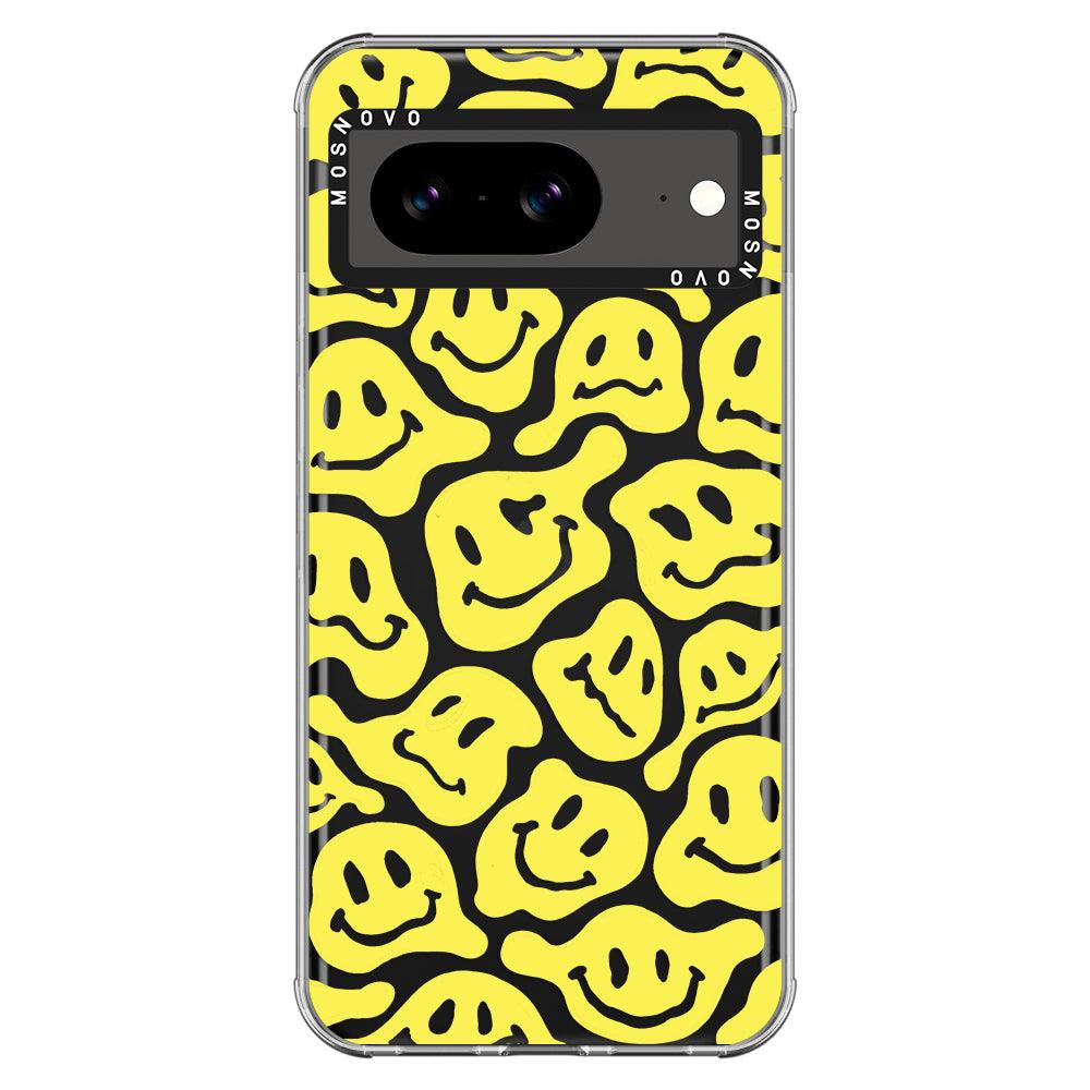 Melted Yellow Smiles Face Phone Case - Google Pixel 8 Case - MOSNOVO