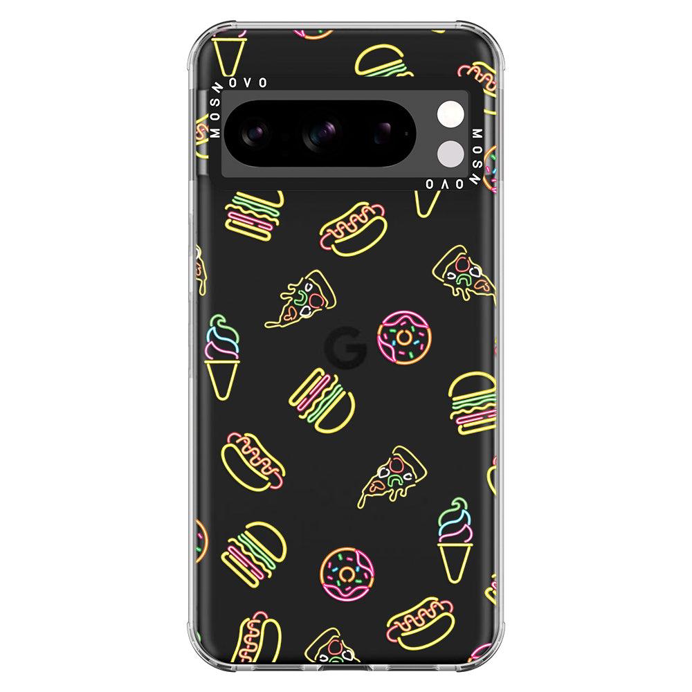 Neon Burgers Phone Case - Google Pixel 8 Pro Case - MOSNOVO