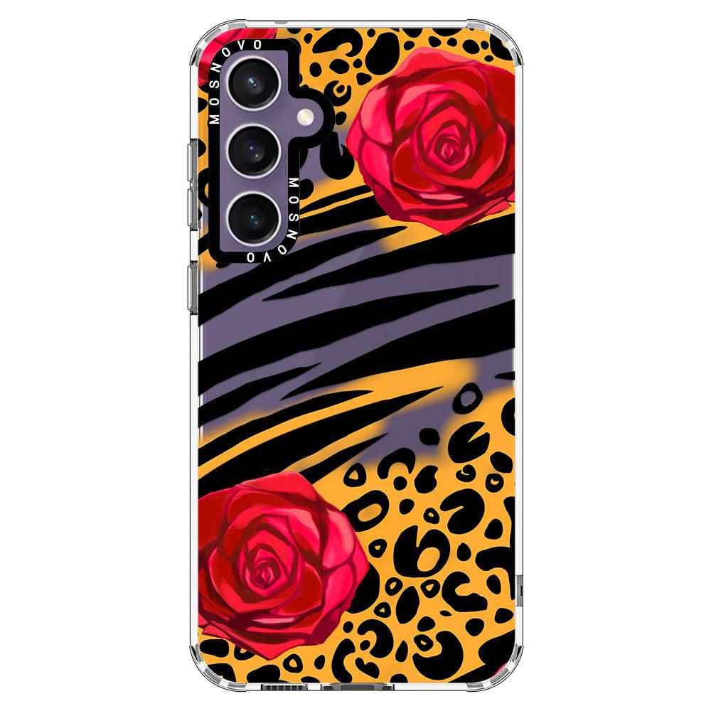 Wild Floral Leopard Phone Case - Samsung Galaxy S23 FE Case