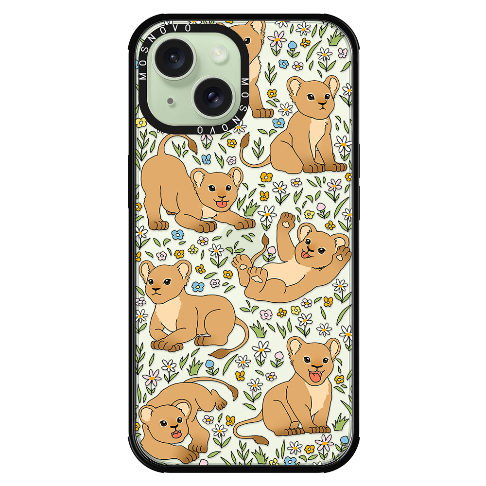 Cute Lions Phone Case - iPhone 15 Case Black