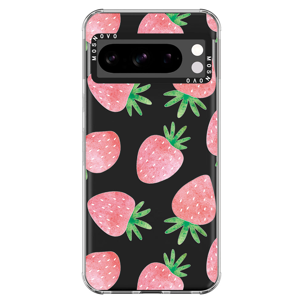 Pastel Strawberry Phone Case - Google Pixel 8 Pro Case - MOSNOVO