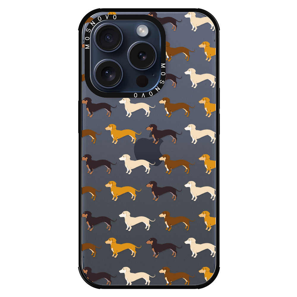 Cute Dachshund Phone Case - iPhone 15 Pro Case - MOSNOVO