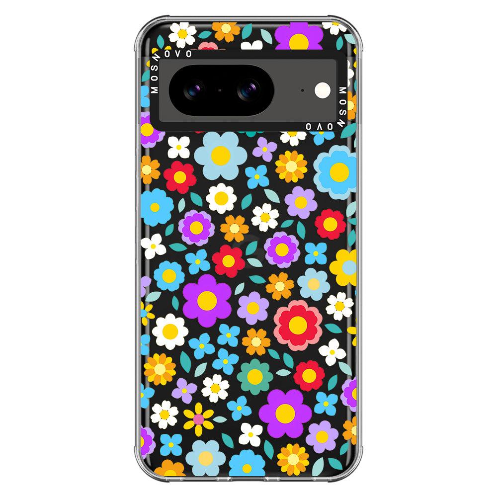 Retro Flower Phone Case - Google Pixel 8 Case - MOSNOVO