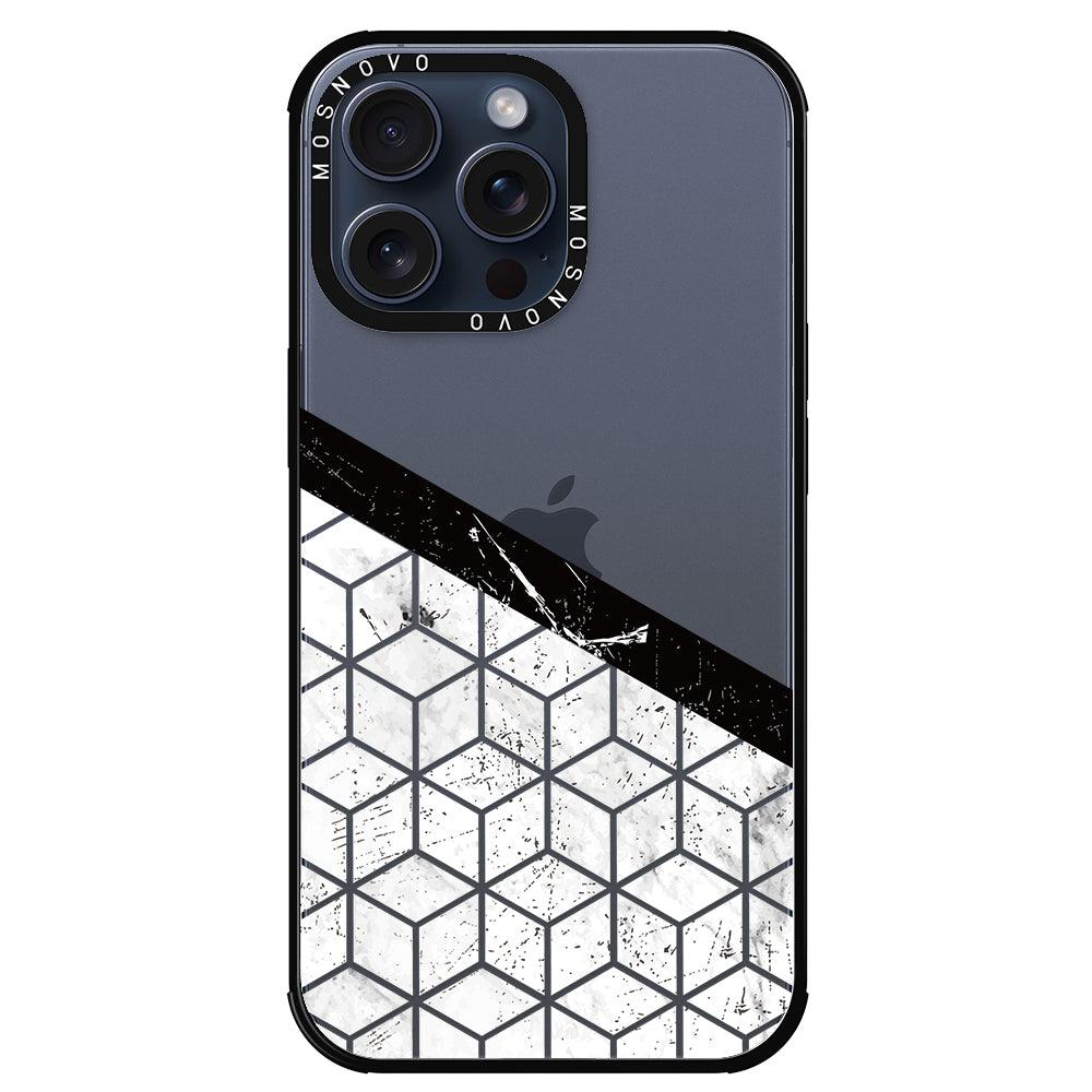 Marble Block Art Phone Case - iPhone 15 Pro Max Case - MOSNOVO